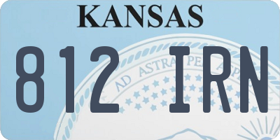 KS license plate 812IRN