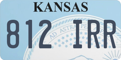 KS license plate 812IRR