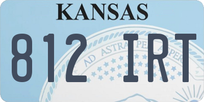 KS license plate 812IRT