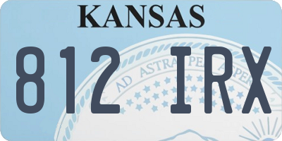 KS license plate 812IRX