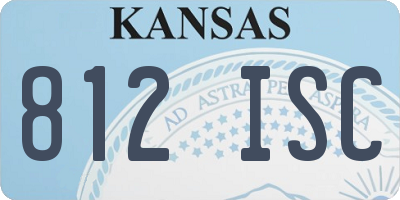 KS license plate 812ISC