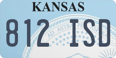 KS license plate 812ISD