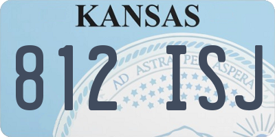 KS license plate 812ISJ
