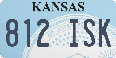 KS license plate 812ISK