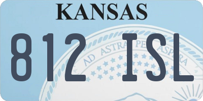 KS license plate 812ISL