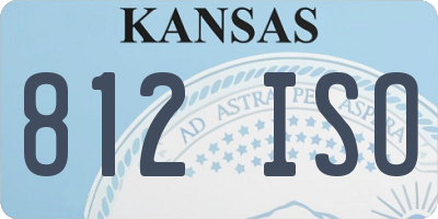 KS license plate 812ISO