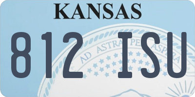 KS license plate 812ISU