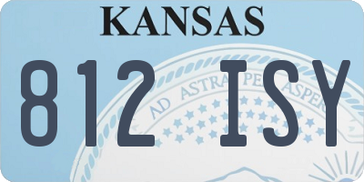 KS license plate 812ISY