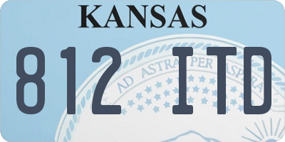 KS license plate 812ITD