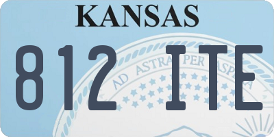 KS license plate 812ITE