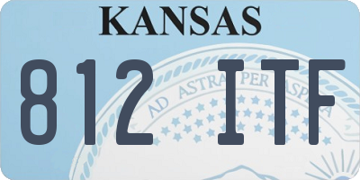 KS license plate 812ITF
