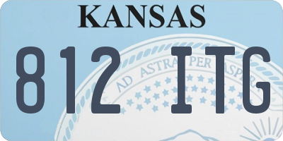 KS license plate 812ITG