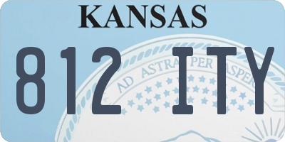KS license plate 812ITY