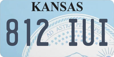 KS license plate 812IUI