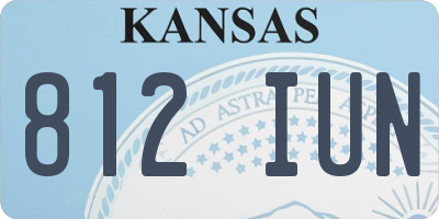 KS license plate 812IUN