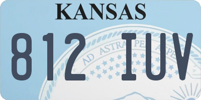 KS license plate 812IUV
