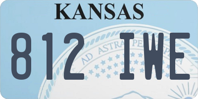 KS license plate 812IWE