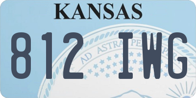 KS license plate 812IWG