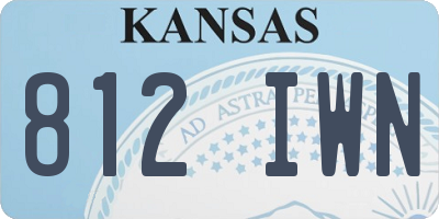 KS license plate 812IWN