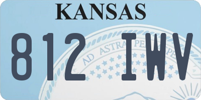 KS license plate 812IWV
