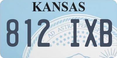 KS license plate 812IXB