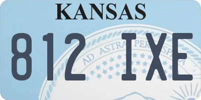 KS license plate 812IXE