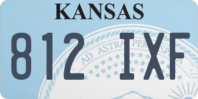KS license plate 812IXF