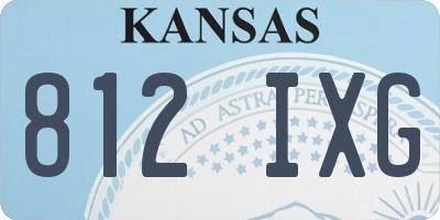 KS license plate 812IXG