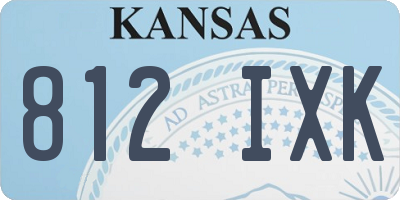 KS license plate 812IXK