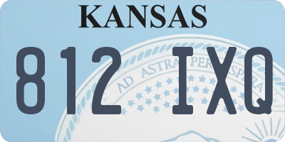 KS license plate 812IXQ