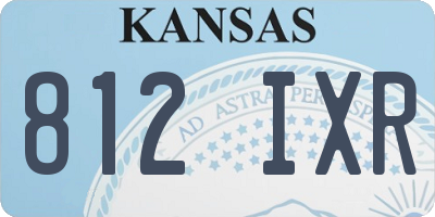 KS license plate 812IXR