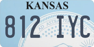 KS license plate 812IYC