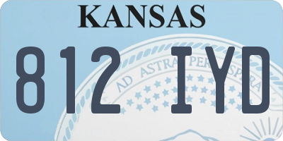 KS license plate 812IYD