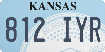 KS license plate 812IYR