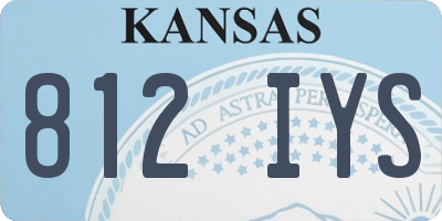 KS license plate 812IYS