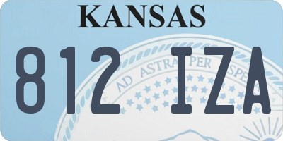 KS license plate 812IZA