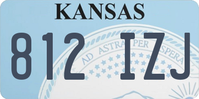 KS license plate 812IZJ