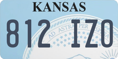 KS license plate 812IZO