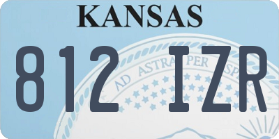 KS license plate 812IZR