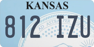 KS license plate 812IZU