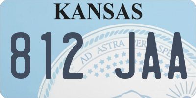 KS license plate 812JAA