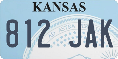 KS license plate 812JAK