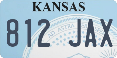 KS license plate 812JAX