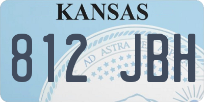 KS license plate 812JBH