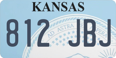 KS license plate 812JBJ