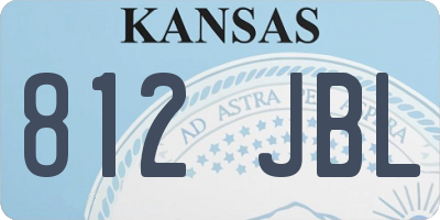 KS license plate 812JBL