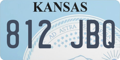 KS license plate 812JBQ