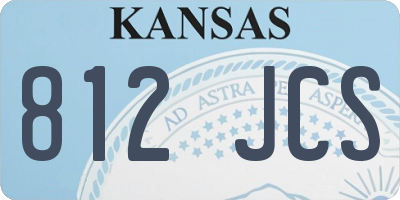 KS license plate 812JCS