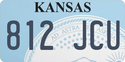 KS license plate 812JCU