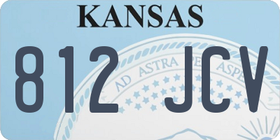 KS license plate 812JCV